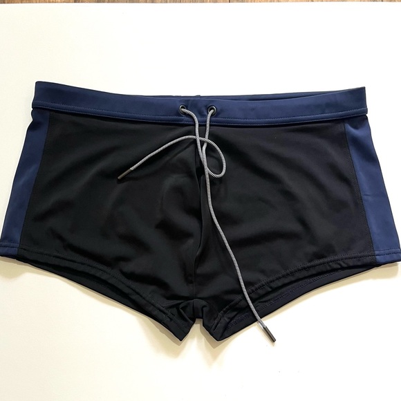 Marc by Marc Jacobs Men's Swim Bottom Trunk Black/Blue L - Picture 2 of 16